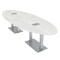 Skutchi Designs 45 in W, 120 in L, 29 in H, Engineered Wood Top, White HAR-OVAL-46X119-DOU-ELEC-WHITECYPRESS - alternate 1